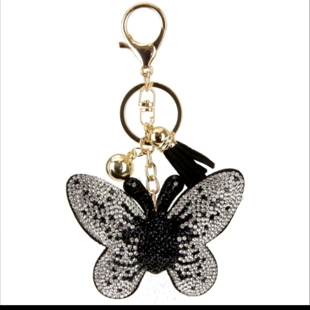 Butterfly puffy rhinestone charm